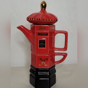 Memories Of London Collection Post Box Tea For One 3 piece Teapot